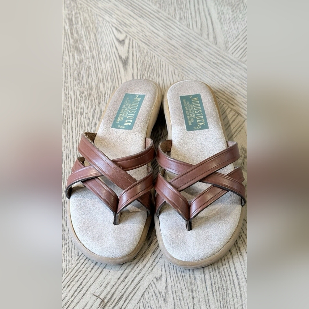 Woodstock Women's Brown Sandals - Picture 3 of 5